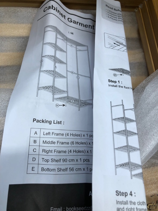 Photo 3 of  Bamboo Garment Rack 6 Tier Storage Shelves Clothes