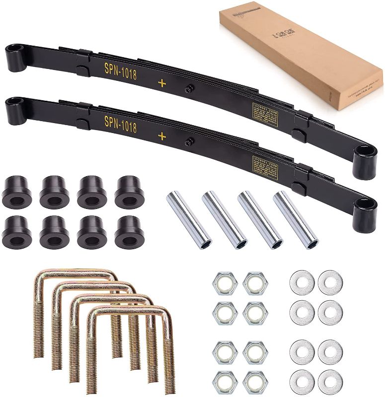 Photo 1 of 10L0L Heavy Duty Rear 4-Leaf Spring Kit with Bushings & Sleeves for EZGO TXT Golf Cart 1995-2013
