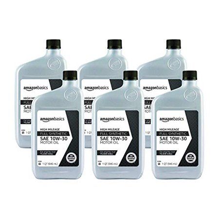 Photo 1 of **MISSING** Basics High Mileage Motor Oil, Full Synthetic, SN Plus, 10W-30, 1 Quart, 6 Pack
