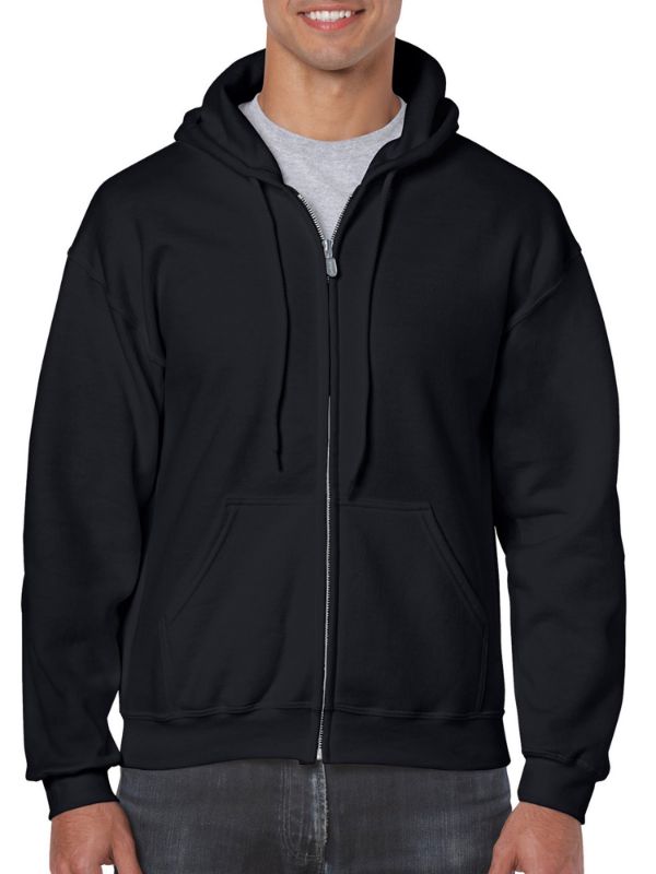 Photo 1 of  BUNDLE, G18600BLK-XXL Adult Full Zip Hooded Sweatshirt Black 2XL, Pack of 2
AND, Gildan Men's Fleece Open Bottom Sweatpants with Pockets 2XL