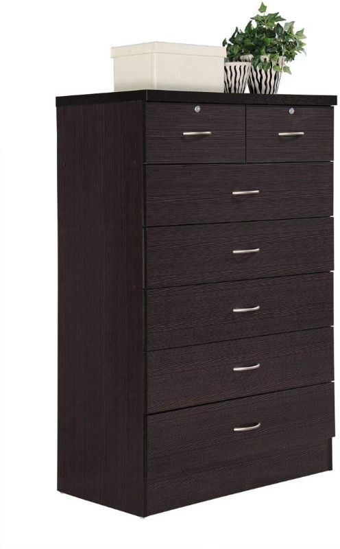 Photo 1 of **INCOMPLETE*** HODEDAH IMPORTHI70DR Chocolate Hodeida 7 with Locks On 2-Top Chest of Drawers
