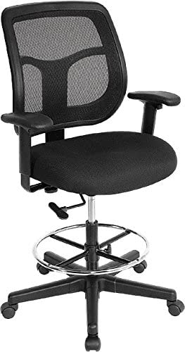 Photo 1 of Eurotech Seating Apollo Drafting Stool, Black
