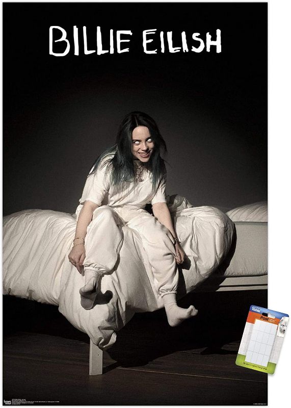 Photo 1 of Trends International Billie Eilish-Asleep Wall Poster, 22.375 in x 34 in, Poster & Mount Bundle
