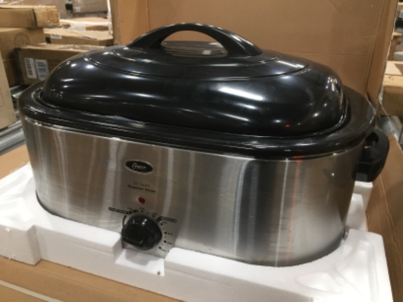 Photo 2 of (Used) Oster Roaster Oven with Self-Basting Lid | 22 Qt, Stainless Steel
