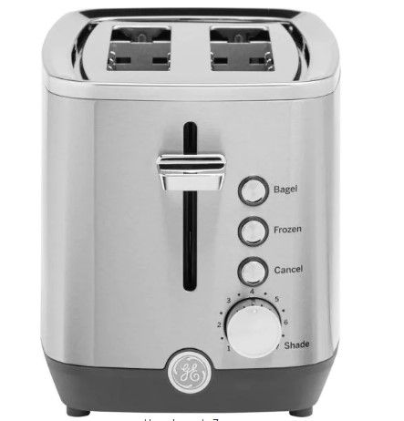 Photo 1 of 2-Slice Stainless Steel Wide Slot Toaster with 7 Shade Settings
