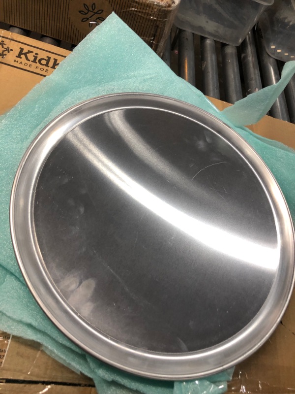 Photo 4 of 3 pack - American Metalcraft HACTP18 Coupe Style Pan, Heavy Weight, 14 Gauge Thickness, 18" Dia., Aluminum 
