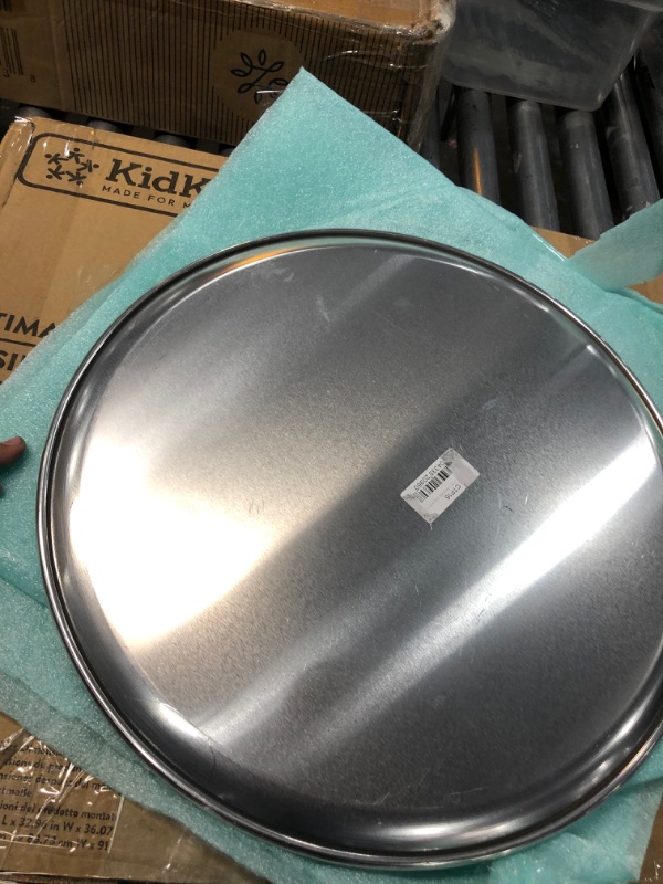 Photo 2 of 3 pack - American Metalcraft HACTP18 Coupe Style Pan, Heavy Weight, 14 Gauge Thickness, 18" Dia., Aluminum 
