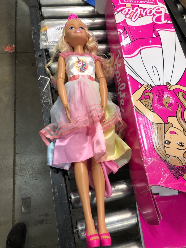 Photo 2 of Barbie 28-inch Best Fashion Friend Unicorn Party Doll, Blonde Hair, Amazon Exclusive, by Just Play
