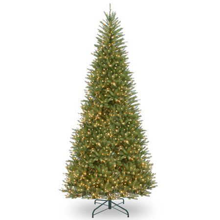 Photo 1 of **parts only** National Tree Dunhill Fir Slim Tree with Clear Lights-Size:12 Ft
