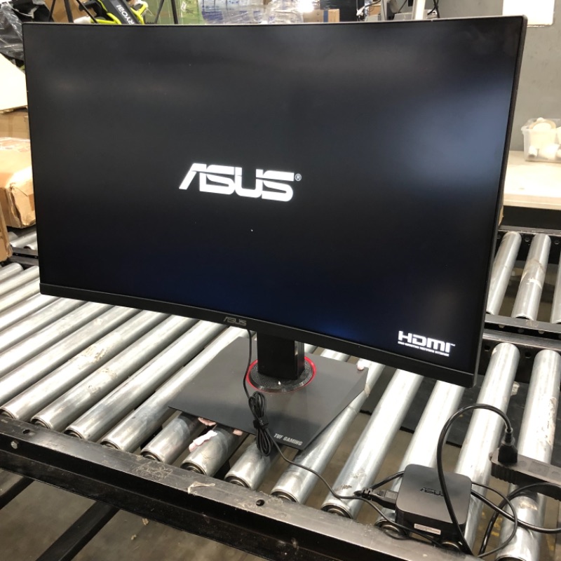 Photo 2 of ASUS TUF Gaming 32" 1440P HDR Curved Monitor (VG32VQ) - QHD (2560 x 1440), 144Hz, 1ms, Extreme Low Motion Blur, Speaker, Adaptive-Sync, FreeSync Premium, VESA Mountable, DisplayPort, HDMI
