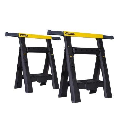 Photo 1 of 32 in. 2-Way Adjustable Folding Sawhorse (2-Pack)
