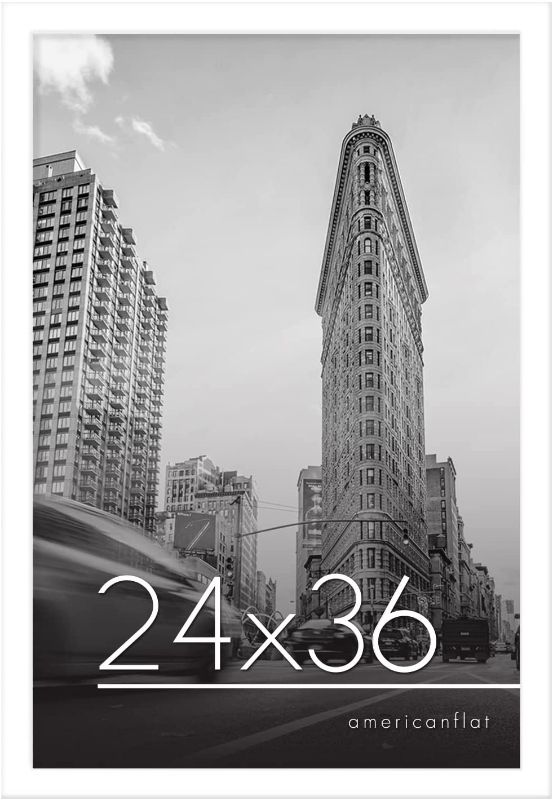 Photo 1 of Americanflat 24x36 inch White Poster Frame | Polished Plexiglass. Hanging Hardware Included!
