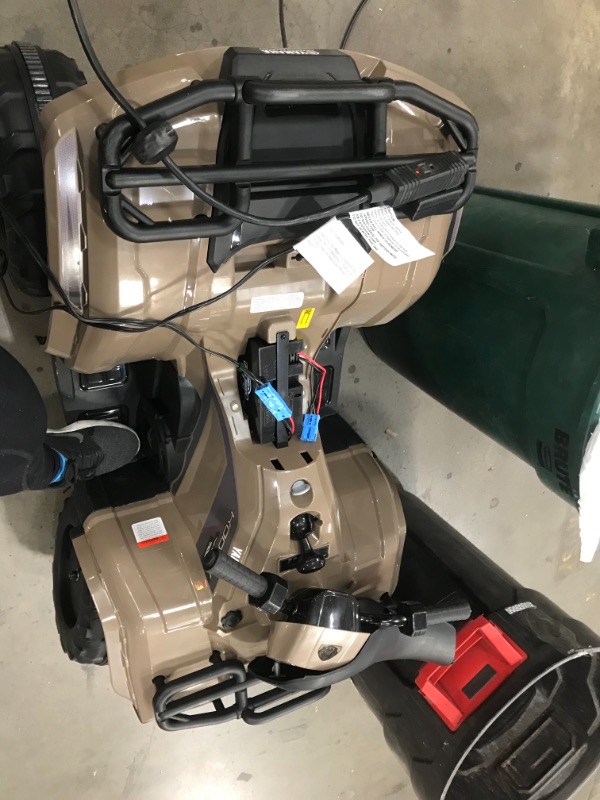 Photo 6 of PARTS ONLY; BATTERY DOES NOT CHARGE**
Kid Trax Yamaha ATV Toddler/Kids Electric Ride On Toy, 12 Volt, 3-7 yrs Old, Max Weight 88 lbs, Single Rider, MP3 Player Input, Kodiak Tan
