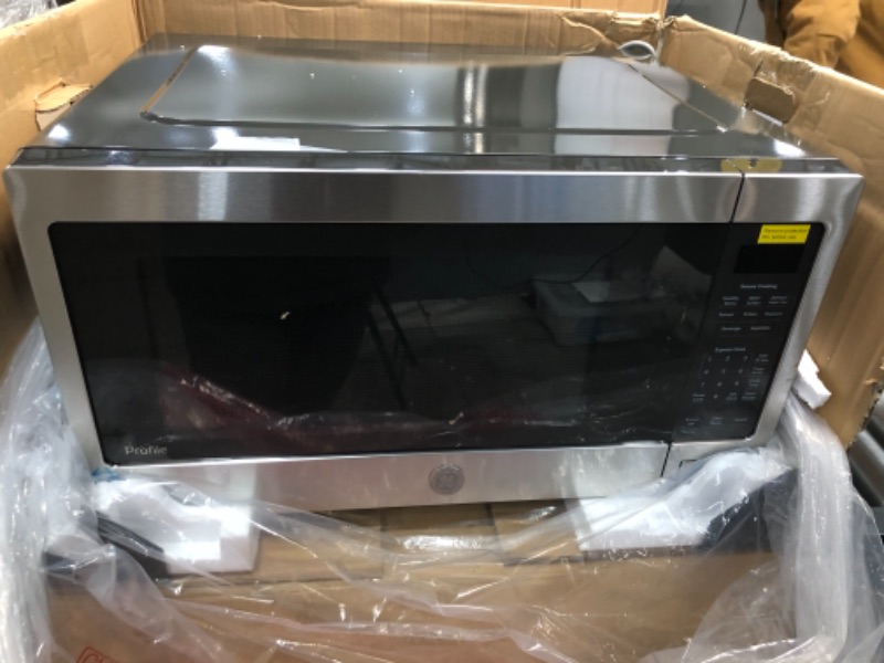 Photo 2 of GE - Profile 2.2 cu. ft. Countertop Microwave in Stainless Steel with Sensor Cooking