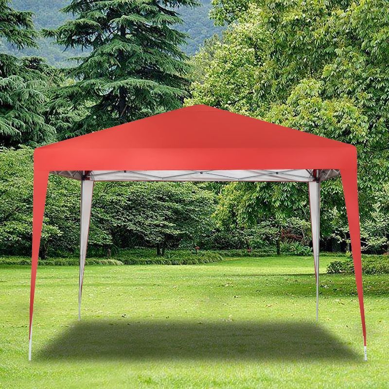 Photo 1 of (Damaged) outdoor basic 10 x 10 ft Pop-Up Canopy Tent Gazebo for Beach Tailgating Party Red