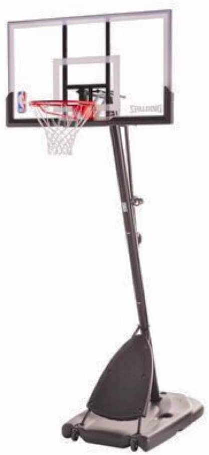 Photo 1 of (Damaged) Spalding Pro Slam Portable NBA 54" Angled Pole Backboard Basketball System ((Black)) (Black, 54")
