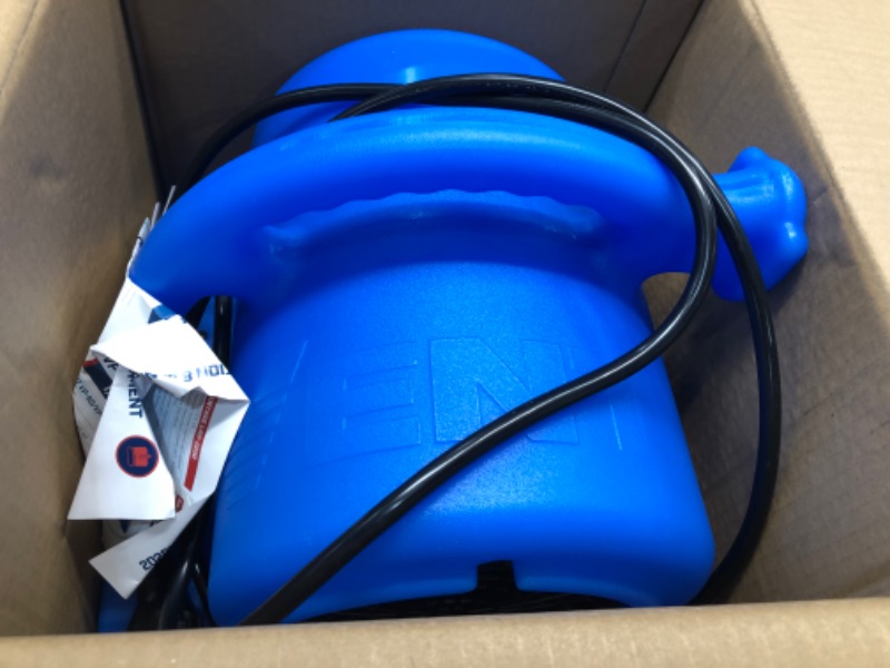 Photo 2 of 1/4 HP Air Mover Blower Fan for Water Damage Restoration Carpet Dryer Floor Home and Plumbing Use in Blue
