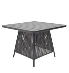 Photo 1 of (Incomplete - Dining Table Only) Tolston Wicker Outdoor Patio Dining Set with Charcoal Cushions

