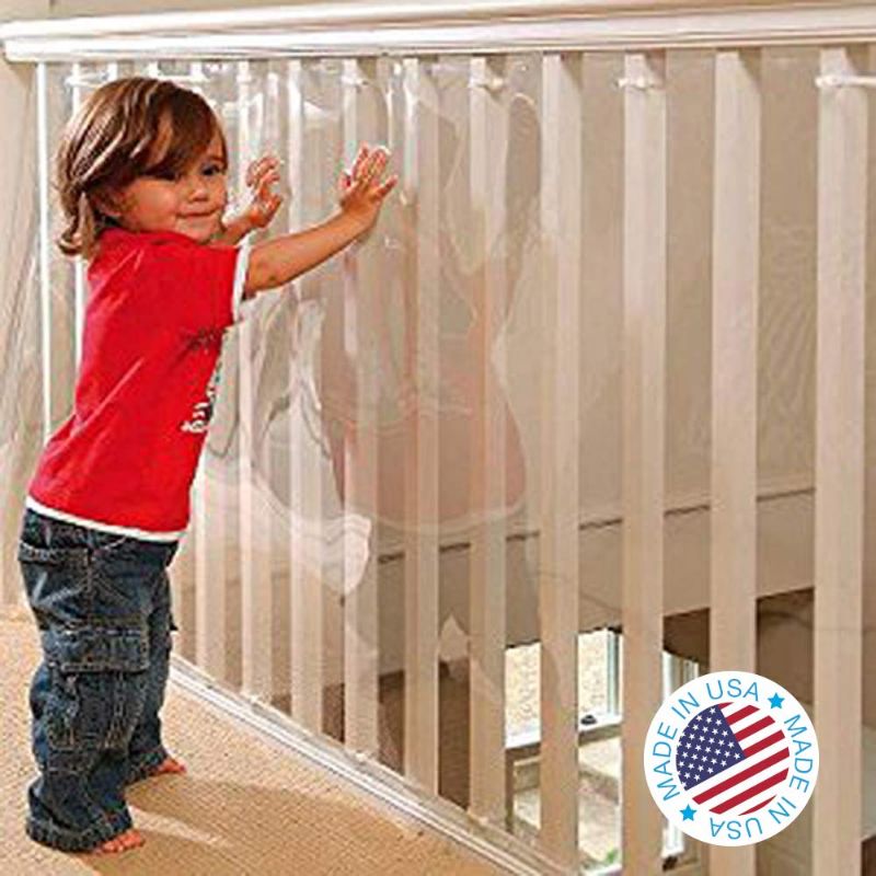 Photo 1 of Kidkusion Indoor/Outdoor Banister Guard, Clear, 15'
