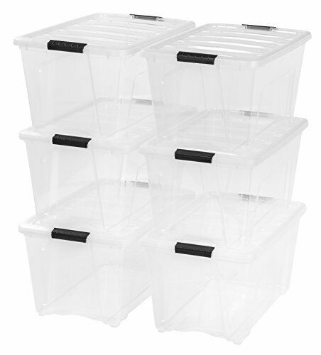 Photo 1 of *READ BELOW** IRIS USA TB-56D Stack & Pull Storage Box 53 Qt Clear 5 Count
