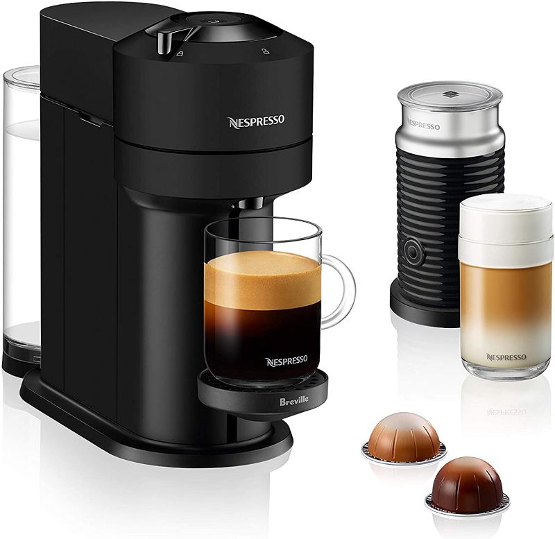 Photo 1 of (Used) Nespresso BNV550MTB Vertuo Next Espresso Machine with Aeroccino by Breville, Black Matte
