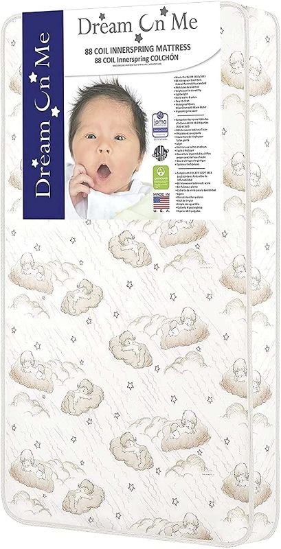 Photo 1 of Dream On Me Twilight 5” 80 Coil Inner Spring Crib and Toddler Mattress