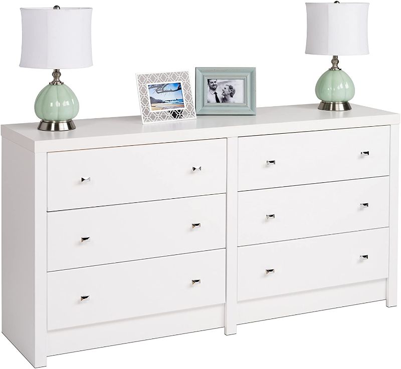 Photo 1 of (Used - Missing Components) Prepac Calla 6-Drawer Dresser, White

