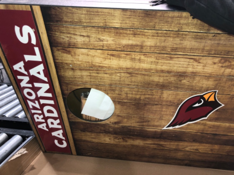 Photo 2 of **Damage shown in pictures**
Wild Sports NFLCornhole Outdoor Game Set, 2' x 3' Foot - Recreational Series