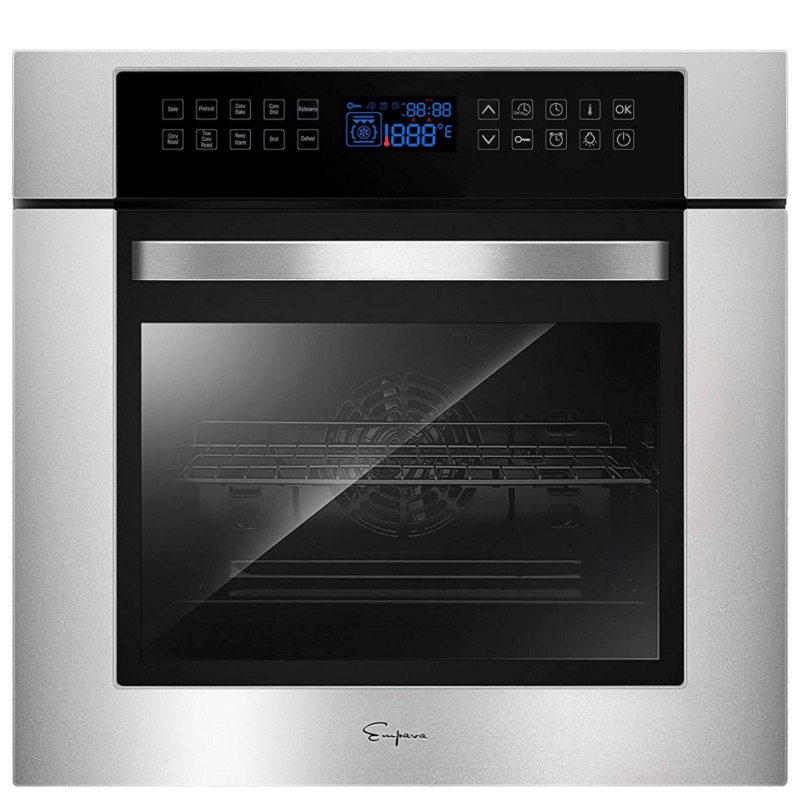 Photo 1 of Empava 24" 10 Cooking Functions W/ Rotisserie Electric LED Digital Display Touch Control Built-in Convection Single Wall Oven EMPV-24WOC02