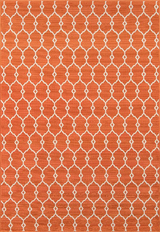 Photo 1 of 
Momeni Rugs , Baja Collection Contemporary Indoor & Outdoor Area Rug, Easy to Clean, UV protected & Fade Resistant, 6'7" x 9'6", Orange
Size:Orange
Item Shape:6 ft 7 in x 9 ft 6 in
Color:Rectangular