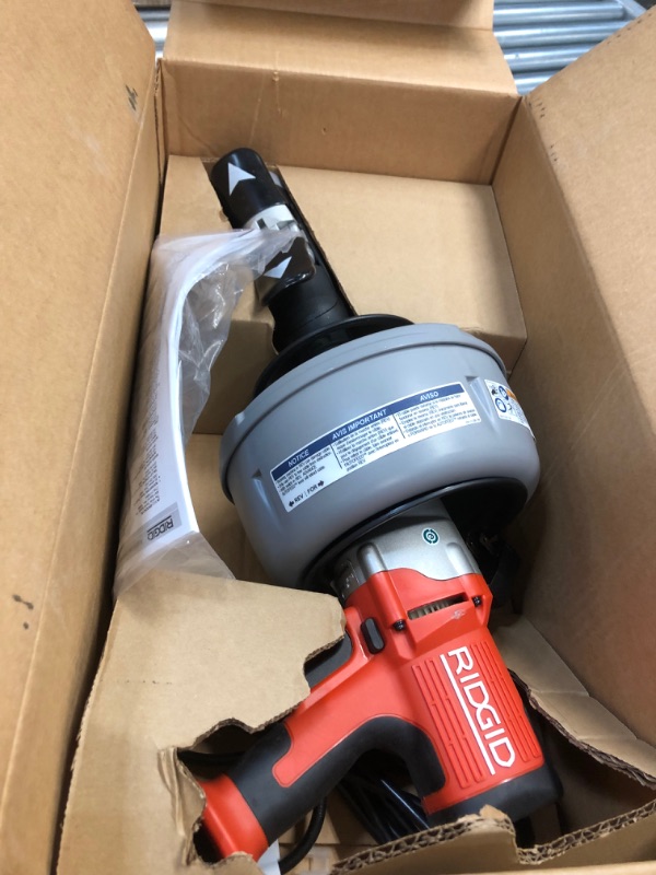 Photo 4 of RIDGID 35473 K-45AF Sink Machine with C-1 5/16 Inch Inner Core Cable and AUTOFEED Control, Sink Drain Cleaner Machine and Bulb Drain Auger
