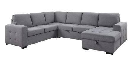 Photo 1 of **INCOMPLETE WEDGE AND CHAISE ONLY***
Acme Furniture
Nardo 4-Piece Gray Fabric Reversible Sectionals