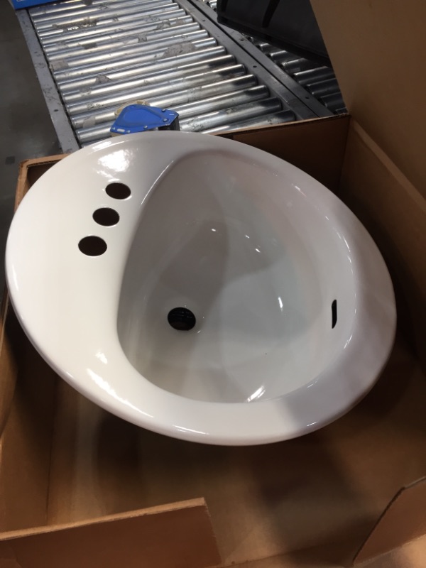 Photo 3 of Bootz Industries Laurel Round Drop-In Bathroom Sink in White