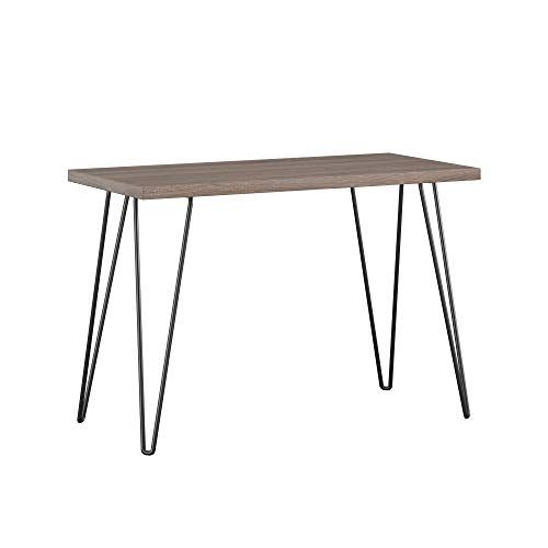 Photo 1 of **MISSING COMPONENTS**Amazon Basics Retro Hairpin Leg Computer Desk Table - 29.2"H, 40"W, 19.5"D, Distressed Gray/Black
**MISSING 2 LEDS, USED, DAMAGED**