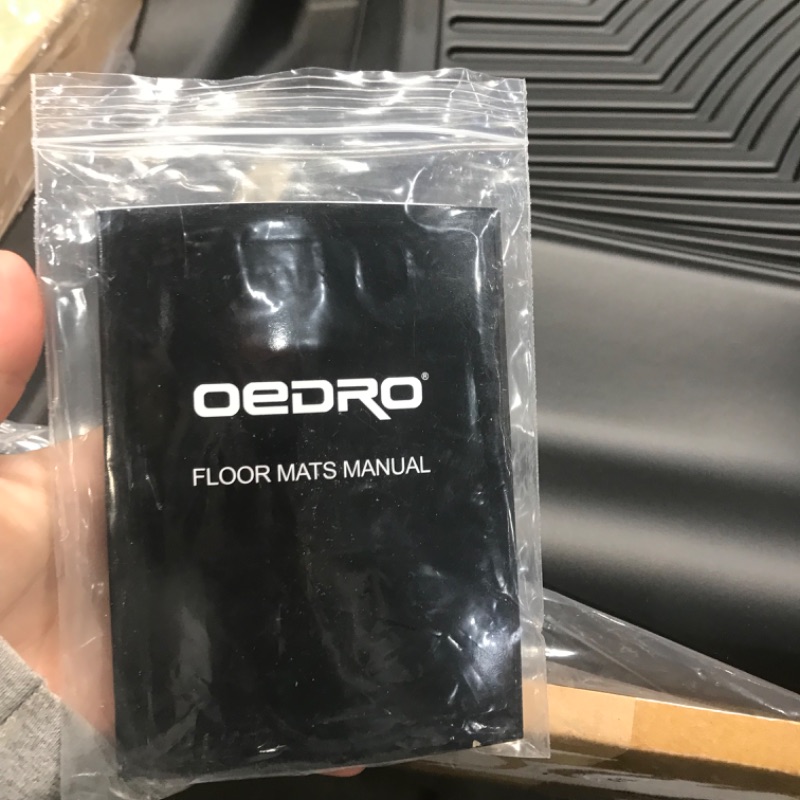 Photo 4 of 
OEDRO Floor Mats Black TPE Front & 2nd Row All Weather Liner Set - Custom Fit
FRONT MATS 21'' WIDE X 24'' LONG 
BACK MAT 55'' WIDE X18'' LONG