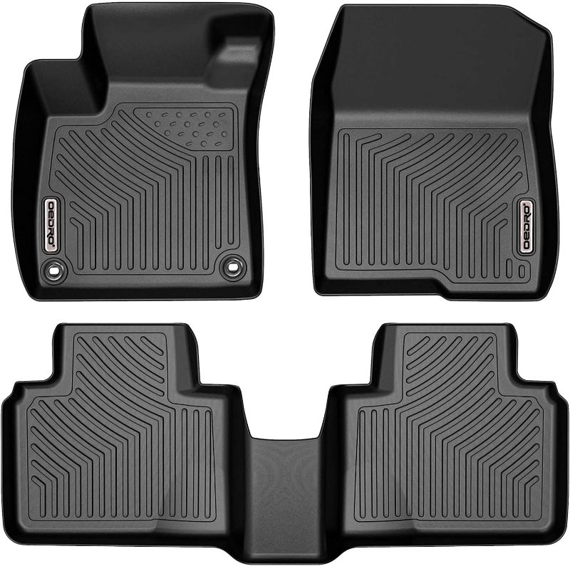 Photo 1 of 
OEDRO Floor Mats Black TPE Front & 2nd Row All Weather Liner Set - Custom Fit
FRONT MATS 21'' WIDE X 24'' LONG 
BACK MAT 55'' WIDE X18'' LONG