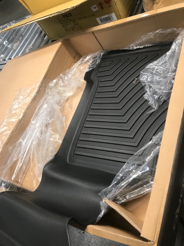 Photo 5 of 
OEDRO Floor Mats Black TPE Front & 2nd Row All Weather Liner Set - Custom Fit
FRONT MATS 21'' WIDE X 24'' LONG 
BACK MAT 55'' WIDE X18'' LONG