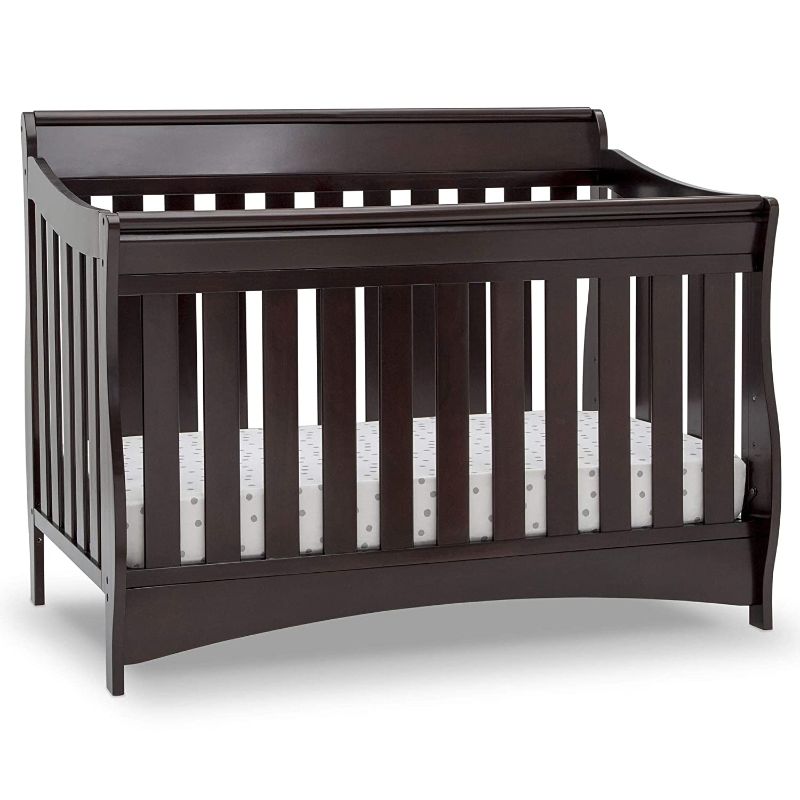 Photo 1 of Delta Children Bentley S Series Deluxe 6-in-1 Convertible Crib, Dark Chocolate
