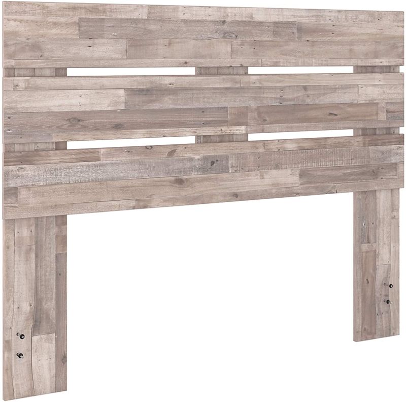 Photo 1 of **MISSING HARDWARE**
Signature Design by Ashley Neilsville Butcher Block Panel Headboard, Queen, Beige
