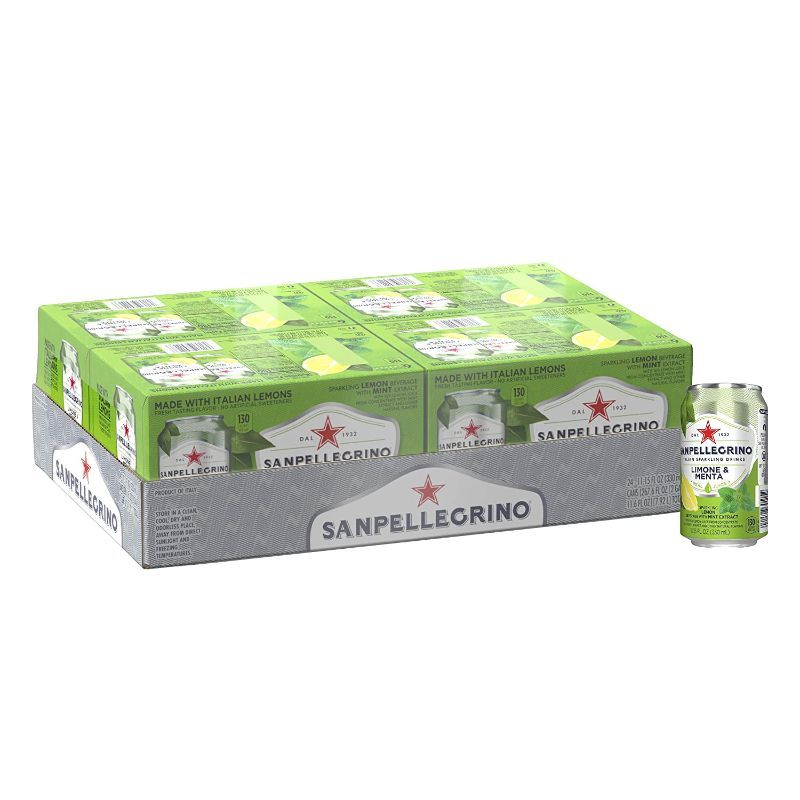 Photo 1 of **EXPIRATION DATE: 02/2022**
Sanpellegrino Sparkling Fruit Beverages Lemone E Menta/Lemon Mint - 6pk/11.15 Fl Oz Cans
