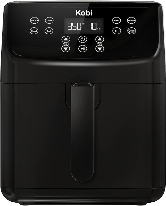 Photo 1 of **does not power on when plugged into power outlet**
Kobi Air Fryer, XL 5.8 Quart,1700-Watt Electric Hot Air Fryers Oven & Oilless Cooker, LED Display, 8 Preset Programs, Shake Reminder, for Roasting, Nonstick Basket, ETL Listed (100 Recipes Book Included