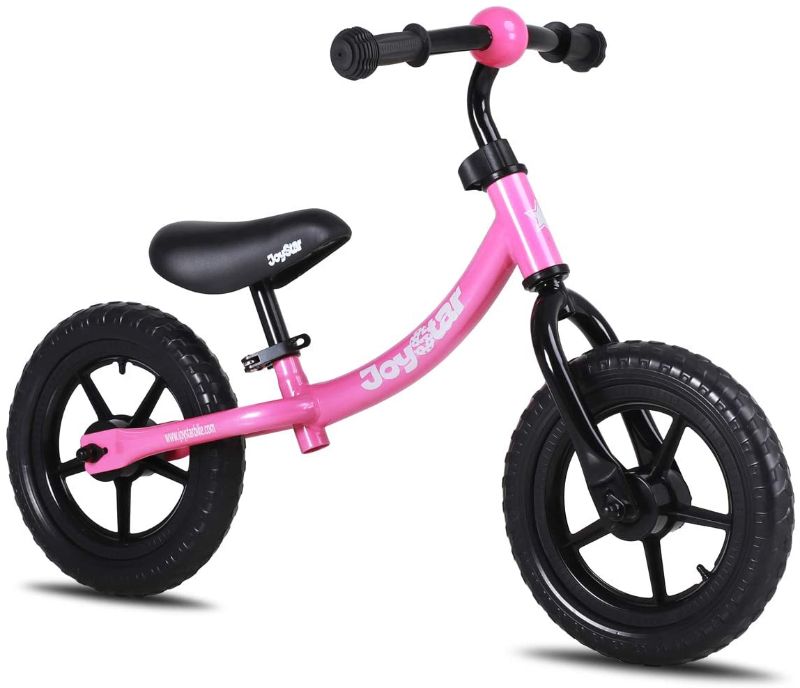 Photo 1 of JOYSTAR Kids Balance Bike for 1.5-5 Years Old Boys & Girls, 12 Inch Toddler Starter Bikes, Lightweight Steel Frame & Air-Free Tires, Pink
