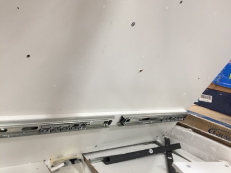 Photo 1 of **PARTS ONLY**DAMAGED**MISSING HARDWARE**
Sauder Craft Pro Series Craft Table, White finish

