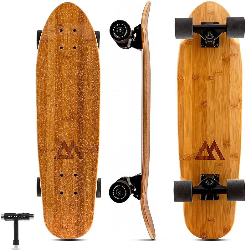 Photo 1 of Magneto Mini Cruiser Longboard | Complete Skateboard Cruiser Board | Short Board | Canadian Maple Deck - Designed for Kids Girls Boys Youth Teens Adults Men and Women | Free Skate Tool
