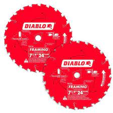 Photo 1 of 2- Tracking Point 7-1/4 in. x 24-Tooth Framing Circular Saw Blade Value Pack (2-Pack) 4 TOTAL SAW BLADES
