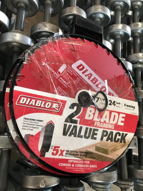 Photo 1 of 2- Tracking Point 7-1/4 in. x 24-Tooth Framing Circular Saw Blade Value Pack (2-Pack) 4 TOTAL SAW BLADES
