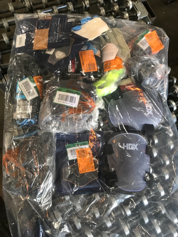 Photo 1 of *SOLD AS IS* BAG OF ASSORTED PPE AND MASKS