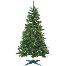 Photo 1 of 3 ft. Pre-Lit Colorado Spruce Artificial Christmas Tree with 100 Clear Lights and 21 in. Base
