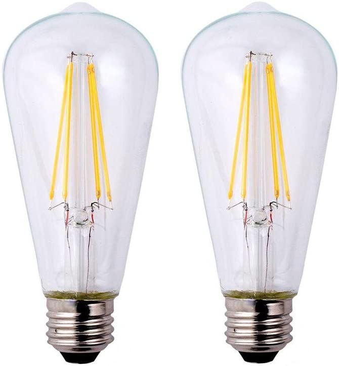 Photo 1 of EcoSmart 40-Watt Equivalent ST19 Antique Edison Dimmable Clear Glass Filament Vintage Style LED Light Bulb Daylight (4-Pack)