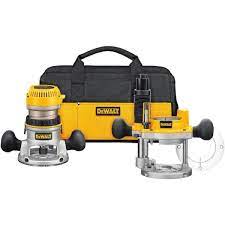 Photo 1 of DEWALT 12 Amp Corded 2-1/4 Horsepower Fixed and Plunge Base Router Kit